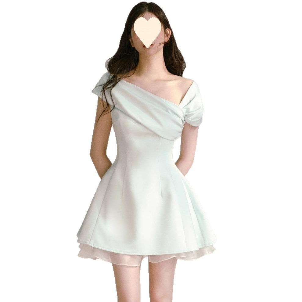 Gold Style Special-interest Design Unique And Beautiful Tight Waist Skirt