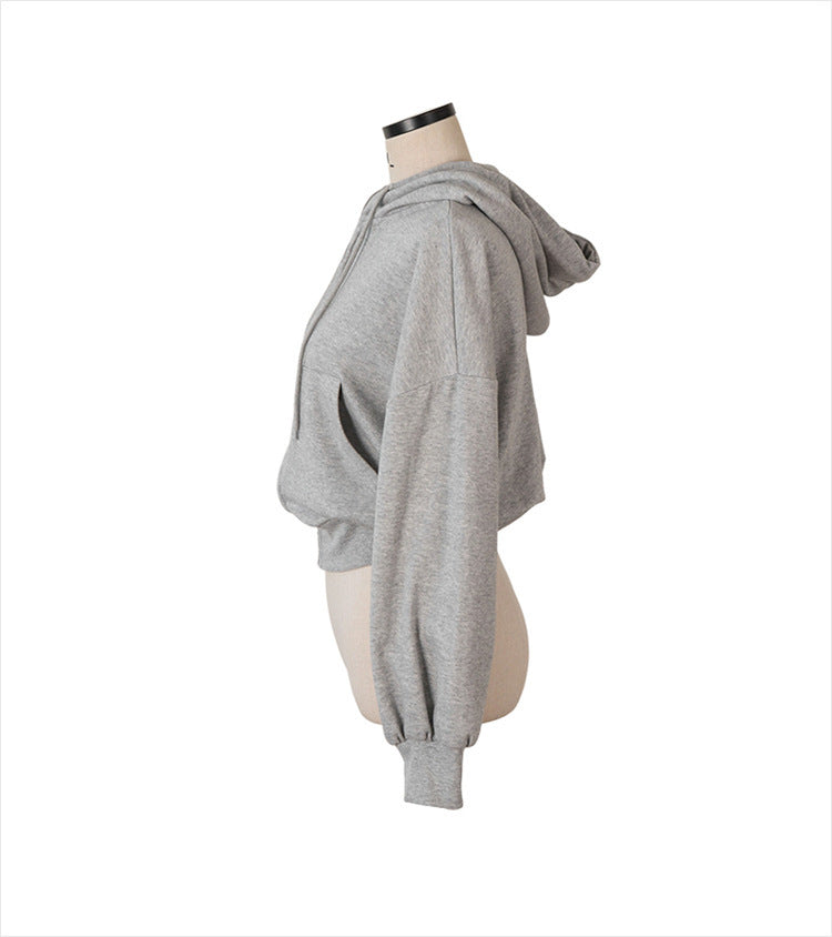 Versatile Thin Hooded Sweater Coat Women's Cotton