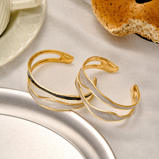 Women's Stainless Steel Drip Bracelet Adjustable Opening