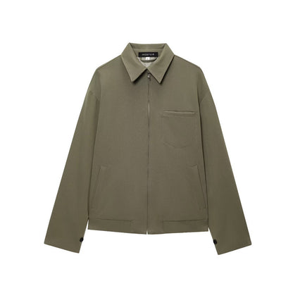 Fashion Women's Wear Loose Zip Pocket Jacket Coat