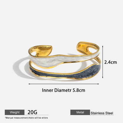 Women's Stainless Steel Drip Bracelet Adjustable Opening