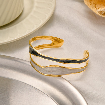 Women's Stainless Steel Drip Bracelet Adjustable Opening
