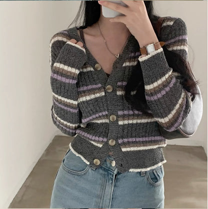 Fashionable Thin Knitted Cardigan Coat For Women