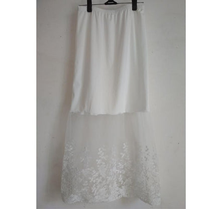 Lace mesh skirt skirt long skirt