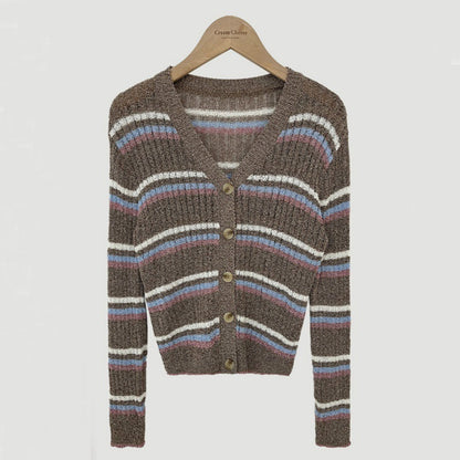Fashionable Thin Knitted Cardigan Coat For Women