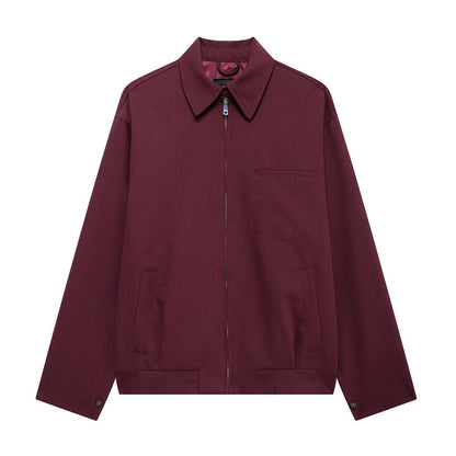 Fashion Women's Wear Loose Zip Pocket Jacket Coat