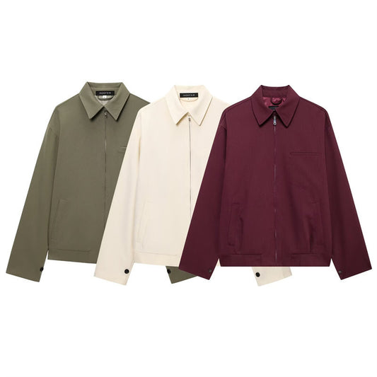Fashion Women's Wear Loose Zip Pocket Jacket Coat